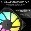 CORSAIR Nautilus 360 RS ARGB Liquid CPU Cooler – 360mm AIO – Low-Noise – Direct Motherboard Connection – Daisy-Chain – Intel LGA 1851/1700, AMD AM5/AM4 – 3X RS120 ARGB Fans Included – Black 🍁 All In One Marketplace Canada