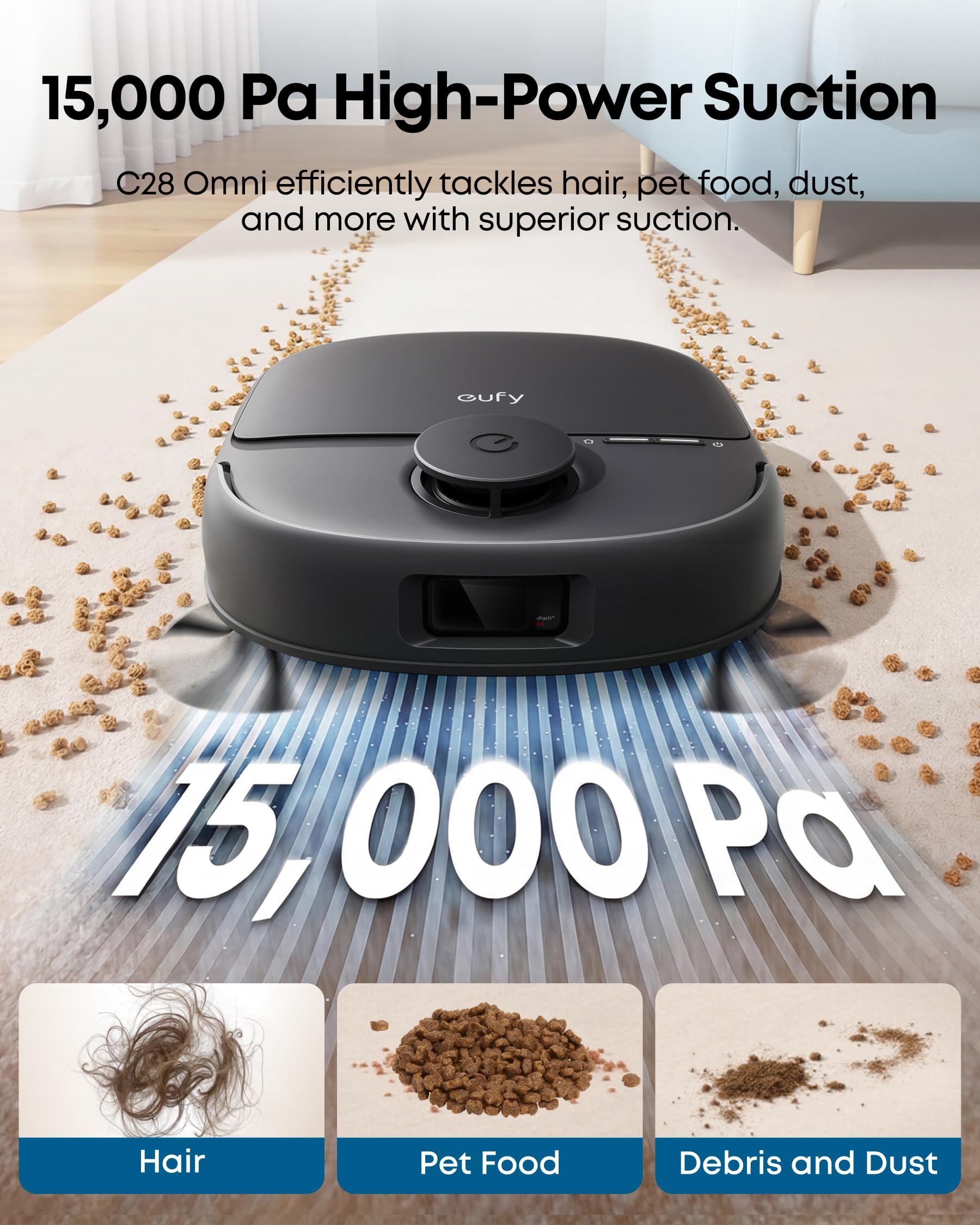 eufy New 2026 Robot Vacuum, C28 Omni, Upgraded from eufy X10 pro Omni, HydroJet Self-Cleaning Roller Mop, 15,000Pa Suction, All-in-1 Station,Tangle-Free,Auto Mop Washing&Drying, AI Obstacle Avoidance 🍁 All In One Marketplace Canada