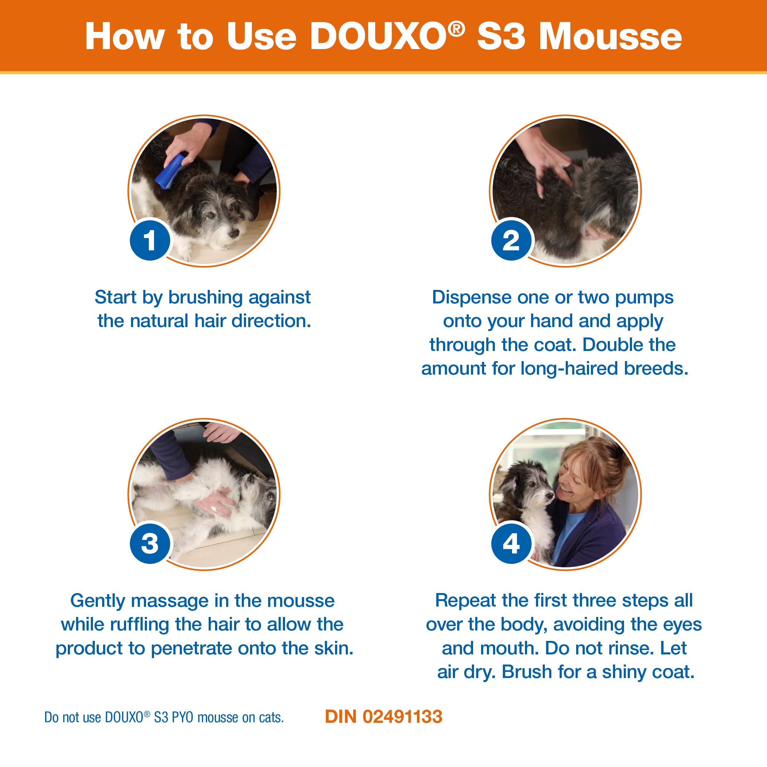 Douxo S3 Pyo Mousse, Contains 3% Chlorhexidine, for Dogs, 5.1 fl. oz. (150mL) 🍁 All In One Marketplace Canada