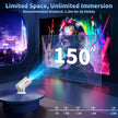 [2026 Upgraded] Mini Projector Support 4K 1080P FHD Auto Keystone 270° Rotatable with WiFi 6 and Bluetooth 5.2 Projector Portable Compatibile with HDMI/TV Stick/Memory Stick/Laptop,White 🍁 All In One Marketplace Canada