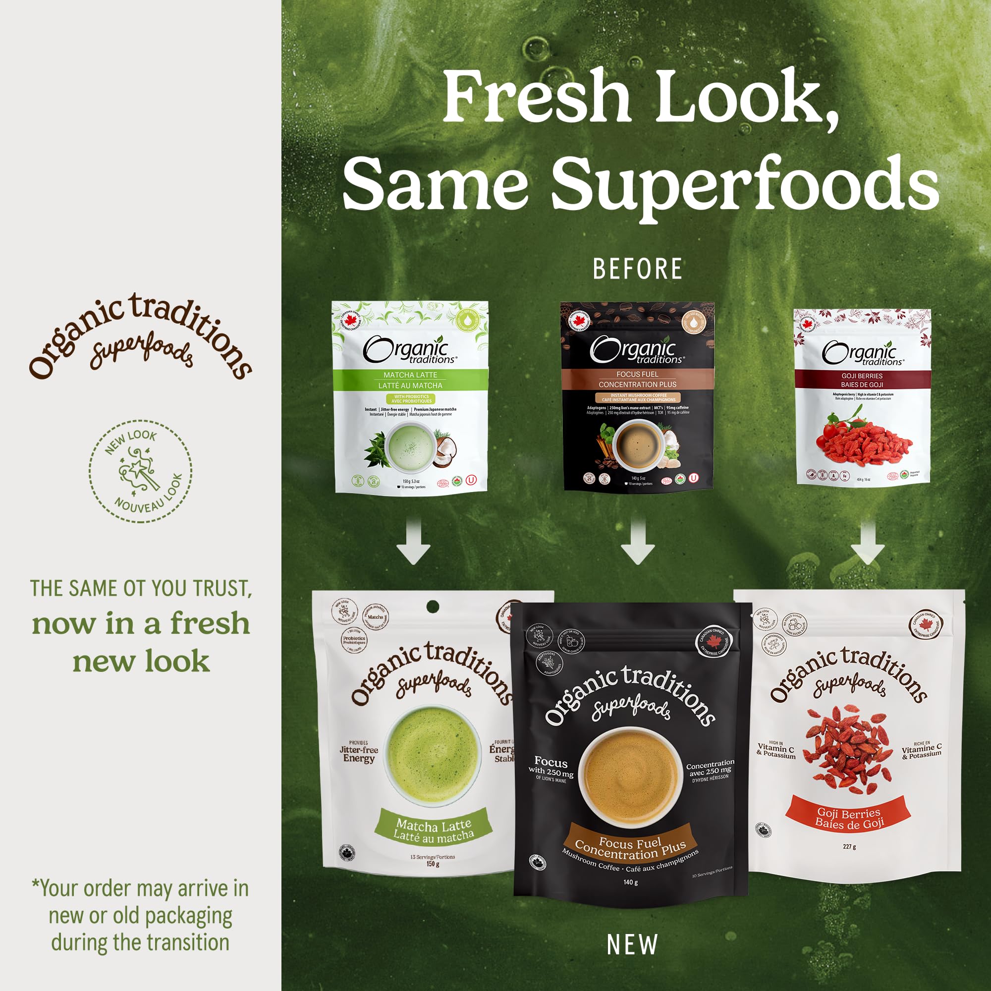 Organic Traditions Superfood Chocolate Latte Powder, Instant Blend, 5.3oz 🍁 All In One Marketplace Canada