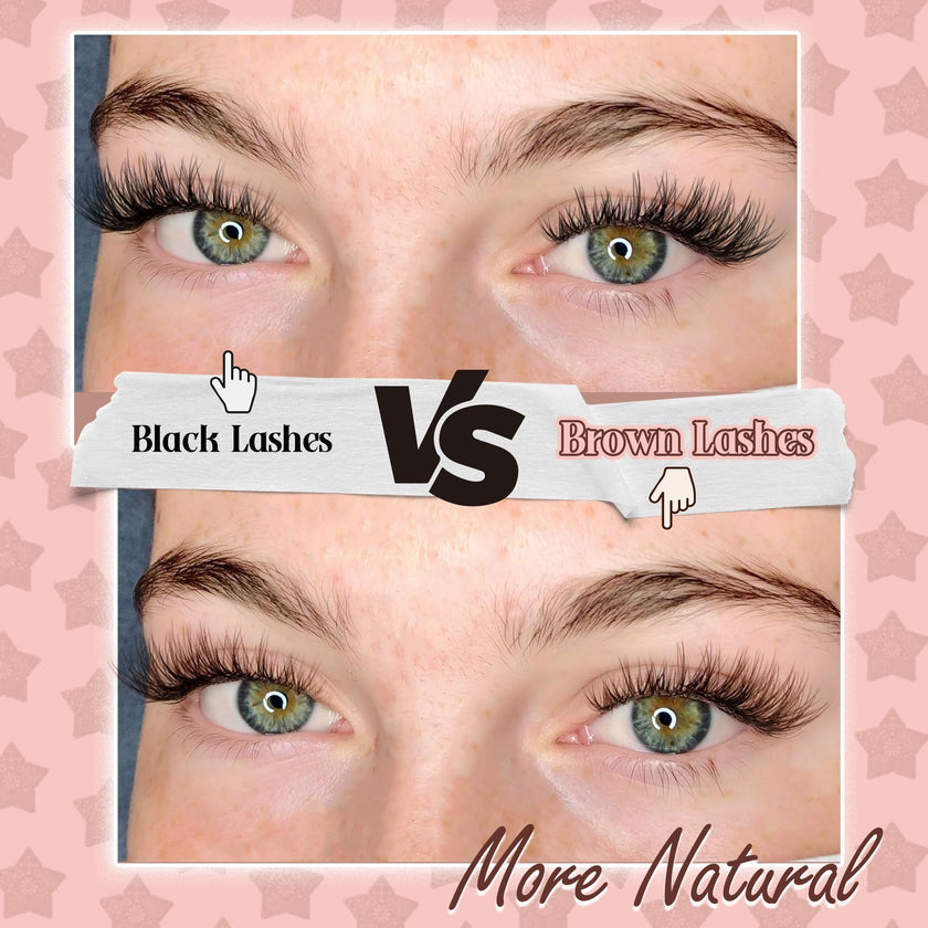 Brown Lash Clusters Natural Lash Extensions Wispy Eyelash Clusters 154 Pcs C Curl Lashes Clusters for Everyday Wear Beginner Friendly Dark Brown Cluster Eyelash Extensions by Mavphnnee 🍁 All In One Marketplace Canada