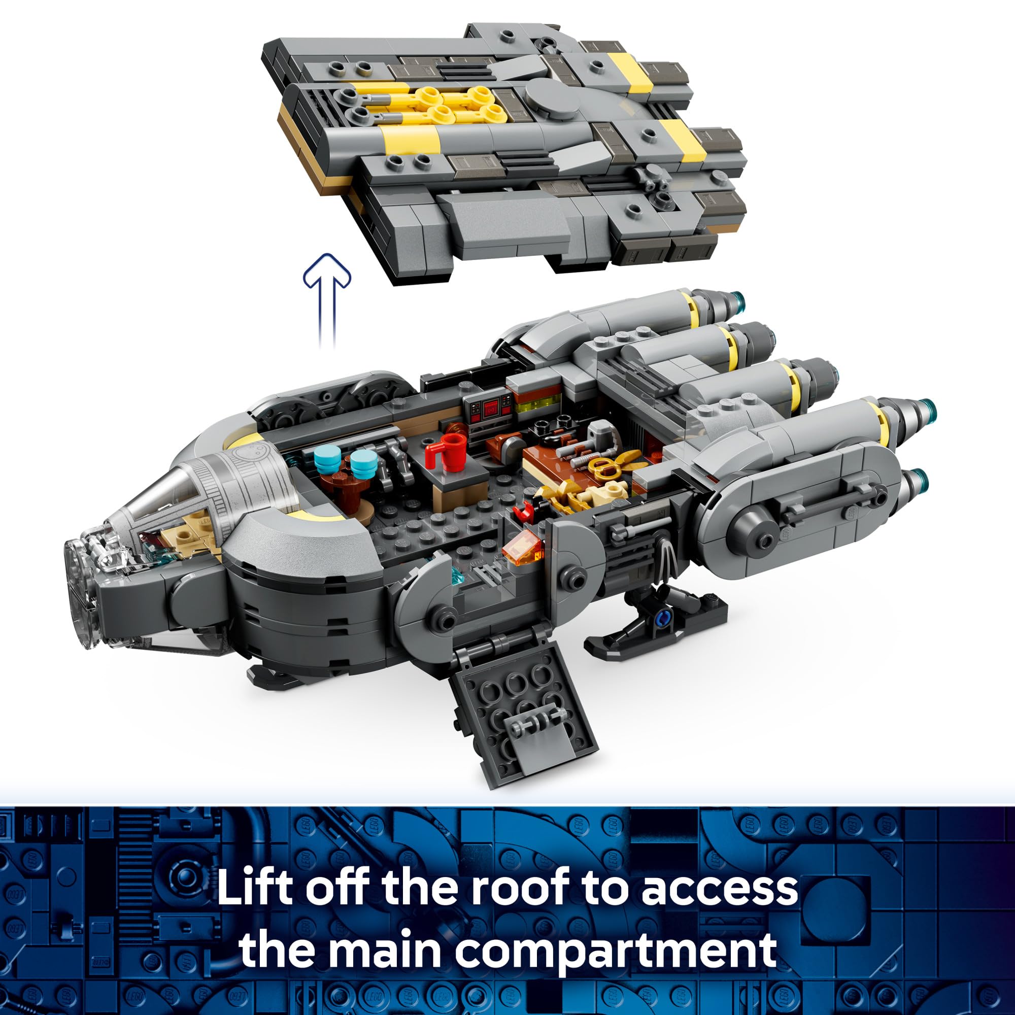 LEGO Star Wars: The Mandalorian and Grogu Anzellan Starship Building Toy - Build and Display Set for Boys & Girls, Ages 9+ - Star Wars Gifts for Kids - W/Grogu & 2 Anzellan Figures - 75445 🍁 All In One Marketplace Canada