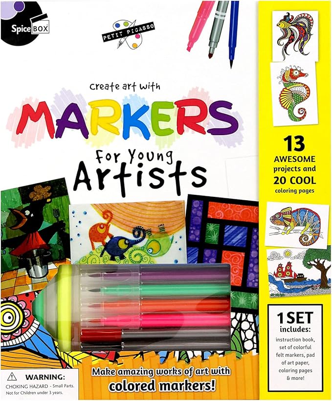 SpiceBox - PICASSO - CRÉEZ DES ŒUVRES D'ART AVEC DES STYLOS-MARQUEURS