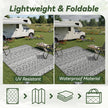 Outdoor Rug 5x8 ft Waterproof Outdoor Carpet-Patio RV Deck Camping Rug Portable Boho Rugs for Outdoor Area Rug Picnic Backyard Porch Beach Mat Grey 🍁 All In One Marketplace Canada