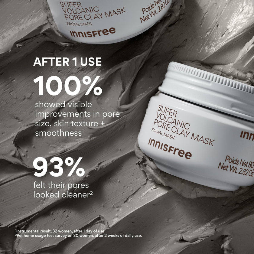Innisfree Super Volcanic Clay Mask, Premium Korean Skincare with AHA and Natural Clusters for Deep Pore Detox, Gentle Exfoliation, Oil Control 🍁 All In One Marketplace Canada