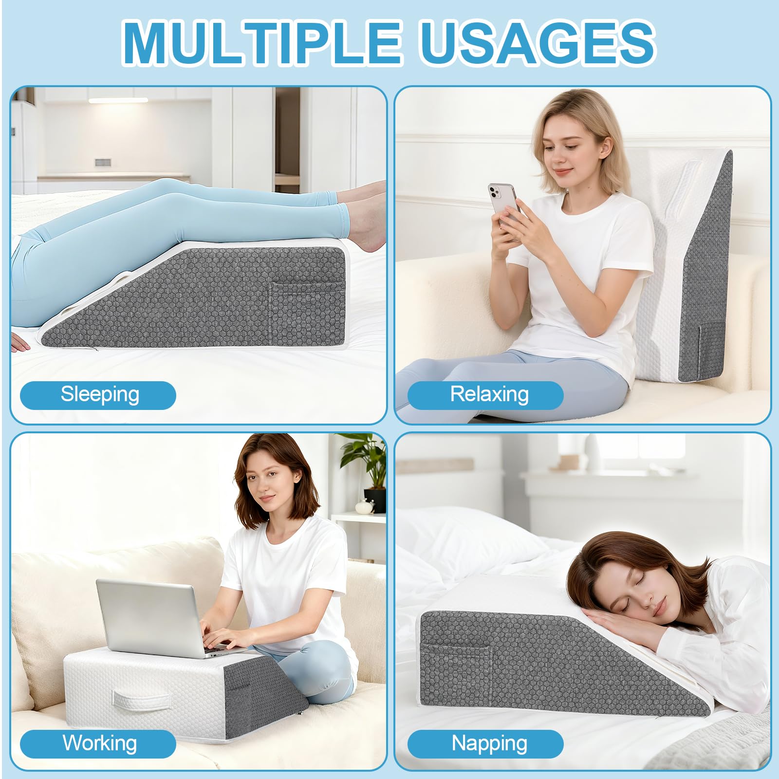 Ceecysaa Leg Elevation Pillow for Bed,20cm Height High-Density Foam Pillow 🍁 All In One Marketplace Canada