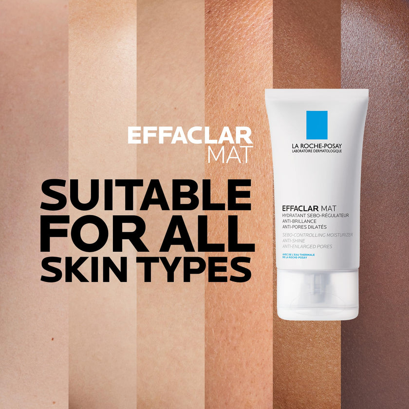La Roche Posay Face Moisturizer for Oily, Acne-Prone Skin, Effaclar Mat Daily Face Cream, Anti-Shine & Pore Minimizer, Oil-Free, Recommended by Dermatologists, Travel Size, 40ml 🍁 All In One Marketplace Canada