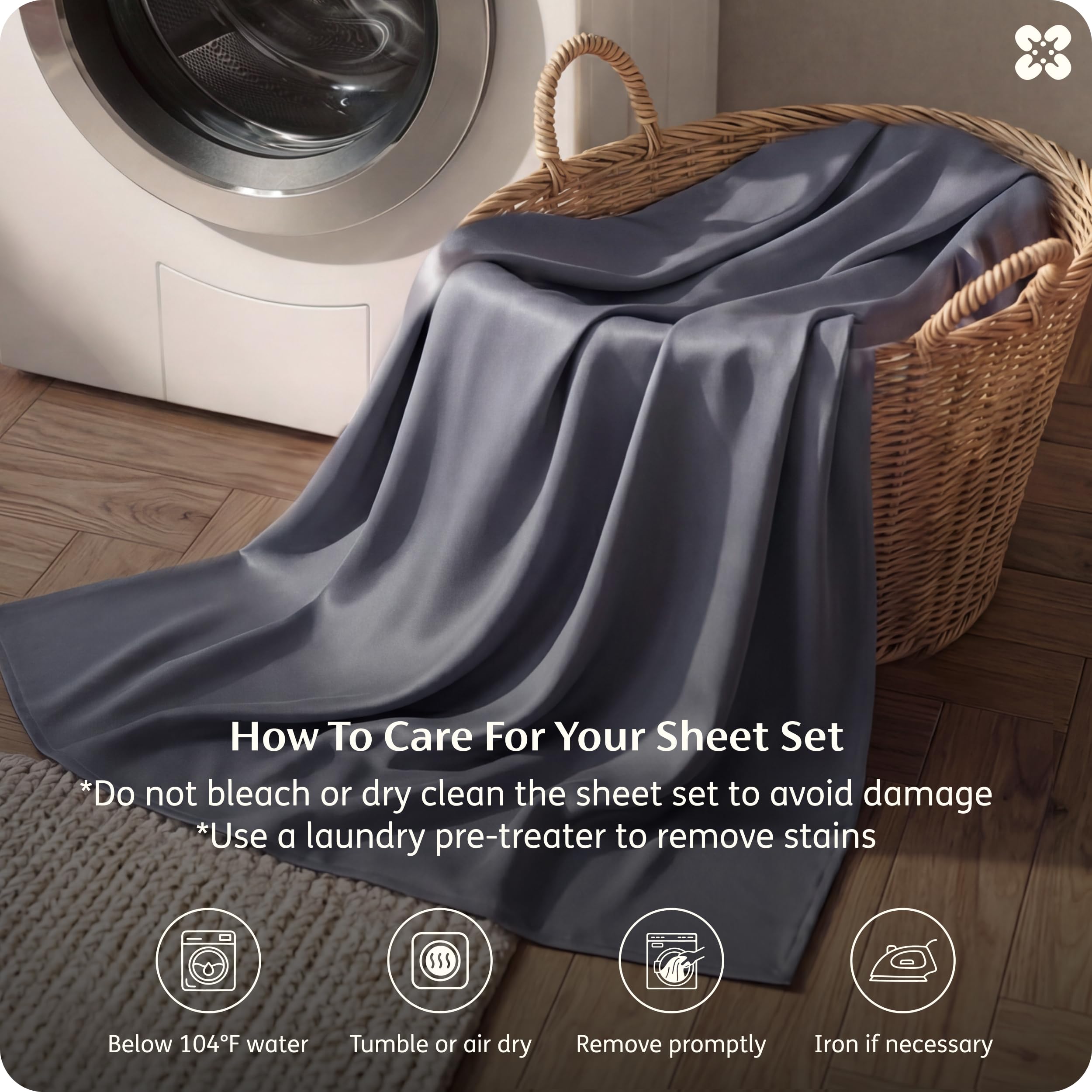 Bedsure 100% Rayon Bamboo Sheets Queen Size Set, Dark Grey 🍁 All In One Marketplace Canada