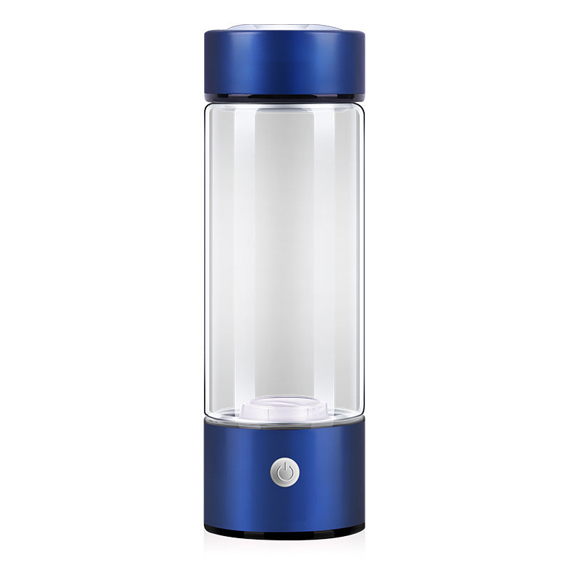 Hydrogen Water Bottle Generator – Electric Rechargeable Antioxidant Hydrogen-Rich Water Maker | 500ml Borosilicate Glass