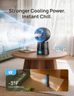 DREO TurboCool Misting Fan 516S, 150°+30°Omni-directional Oscillating Cooling Desk Fans that Blow Cold Air, 26 ft/s,Evaporative Air Cooler, 20dB, 6 Speeds 2 Modes, Remote & APP, RGB, Indoor, Grey 🍁 All In One Marketplace Canada