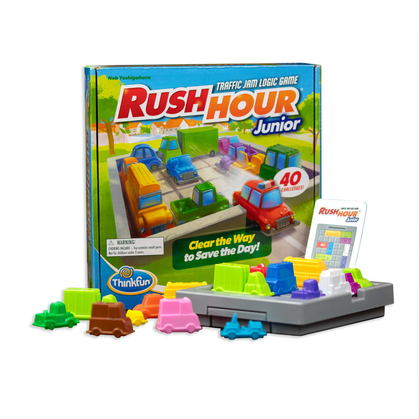 ThinkFun Rush Hour Junior - Classic Traffic Jam Logic Game | New Look for 2024 | STEM Toy for Kids | Engaging Puzzles for Ages 5 and Up | Junior Edition of the International 🍁 All In One Marketplace Canada