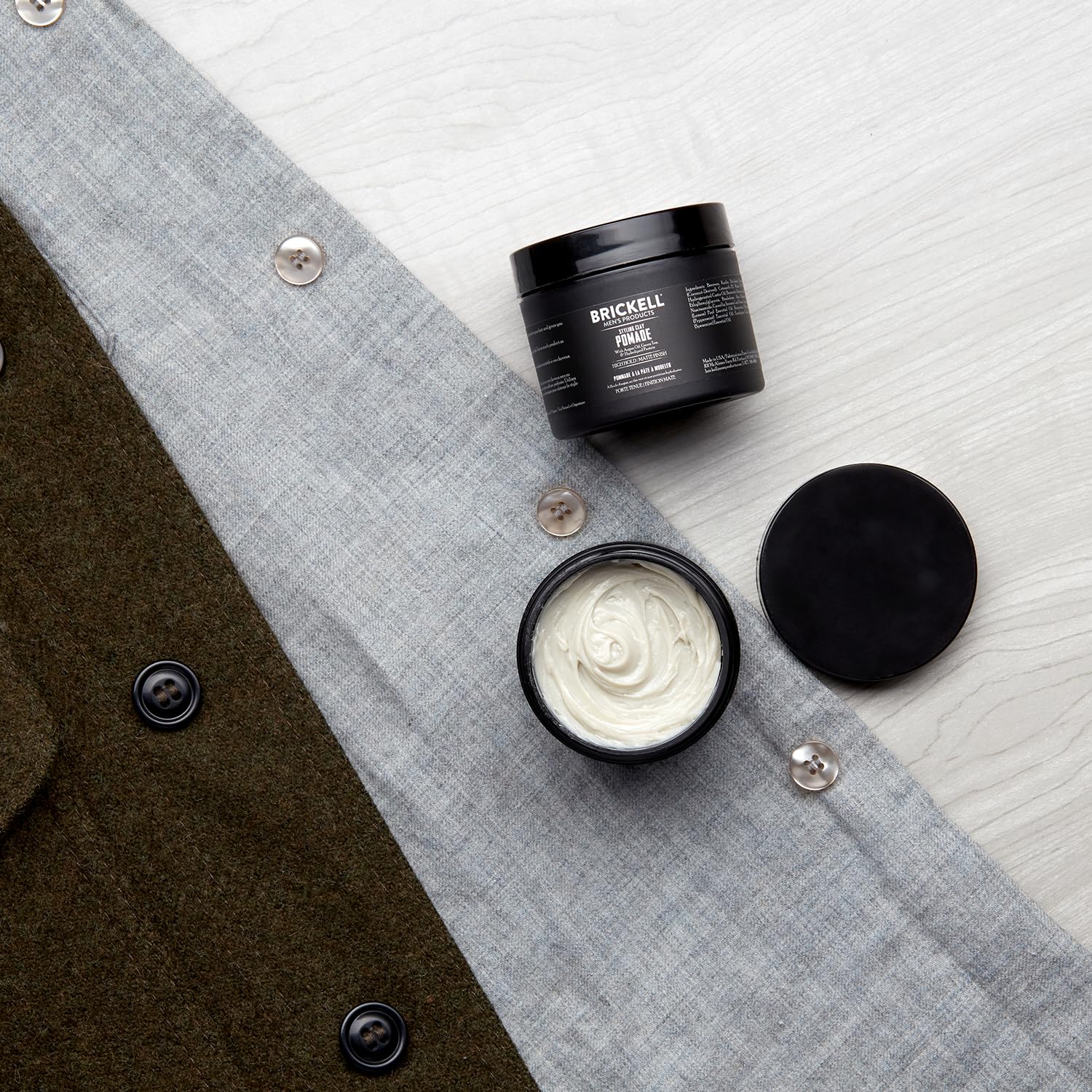 Brickell Men’s Styling Clay Pomade For Men, Natural & Organic with Strong Hold & Matte Finish, Product for Modern Hairstyles, 2 Ounces, Scented 🍁 All In One Marketplace Canada