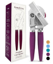 Graceliving Premium Multifunction Magnetic Manual Can Opener and Bottle Opener, Heavy Duty Stainless Steel Sharp Cutting Blade and Oversized Easy Turn Knob, Soft-Touch Handle, Kitchen Use, Mauve 🍁 All In One Marketplace Canada