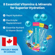 Nutrazul Hydration Booster, Electrolytes Powder Sticks with Sodium, Potassium, Vitamin B6 & B12, No Artificial Sweeteners, Acai Berry, Lemon Lime, Passion Fruit Flavour, 30 Sticks 🍁 All In One Marketplace Canada