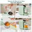 Chefhandy Baby Food Maker with Stainless Steel Steam Basket, 5-in-1 Baby Food Processor, Steamer & Blender, Auto Cooking, Pureeing, Reheating & Steam Cleaning, BPA-Free, 6 Reusable Pouches, Green 🍁 All In One Marketplace Canada