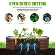 SnugNiture Galvanized Raised Garden Bed Outdoor, 2 Pcs 4x2x1ft Oval Metal Planter Box for Planting Plants Vegetables, Brown 🍁 All In One Marketplace Canada