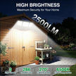 Solar Motion Sensor Light Outdoor, 2500LM 286 LED Solar Outdoor Lights with Power Display & Mode Indicators - 6500K Adjustable 3-Head Flood Light, IP65 Waterproof for Garden, Garage, Yard - 2 Pack 🍁 All In One Marketplace Canada