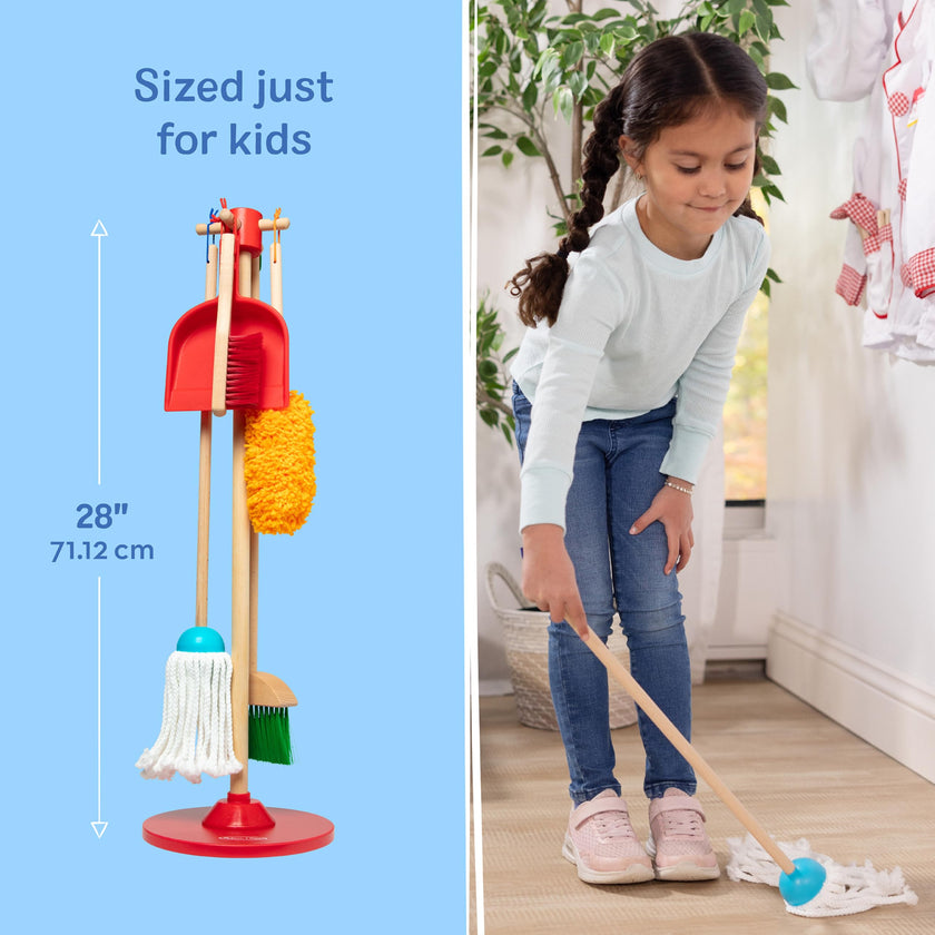 Melissa & Doug Dust Sweep Mop, 6-Pc. Toddler Cleaning Set with Kids Broom & Accessories, Preschool Learning Activities & Kids Toys for Girls & Boys 3+ 🍁 All In One Marketplace Canada