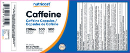 Nutricost Caffeine Pills (200mg) 500 Capsules 🍁 All In One Marketplace Canada