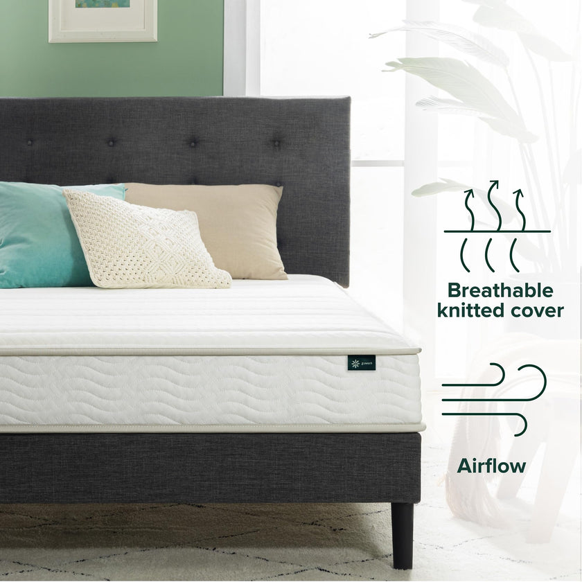 Zinus 6 Inch Foam and Spring Hybrid Mattress [New Version], Twin XL, Fiberglass Free, Medium Firmness, Durable Support, Certified Safe Foams & Fabric, Mattress in A Box 🍁 All In One Marketplace Canada