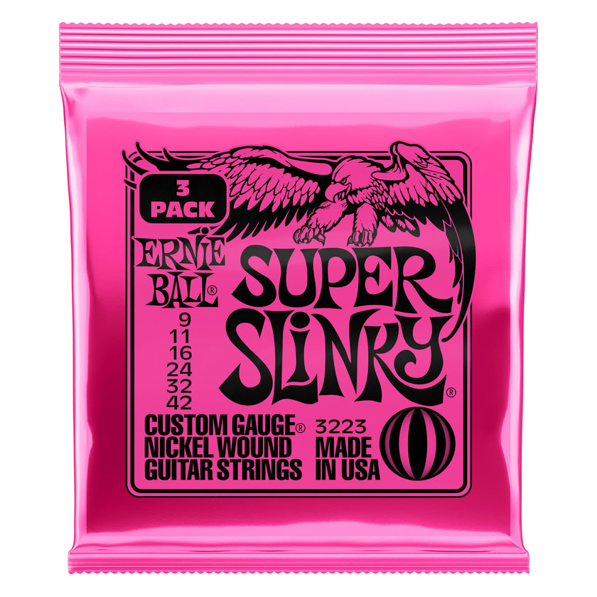 Ernie Ball Super-Slinky-Nickel-Wound-Electric-Guitar-Strings-3-pack,-9-42-Gauge-(P03223) 🍁 All In One Marketplace Canada