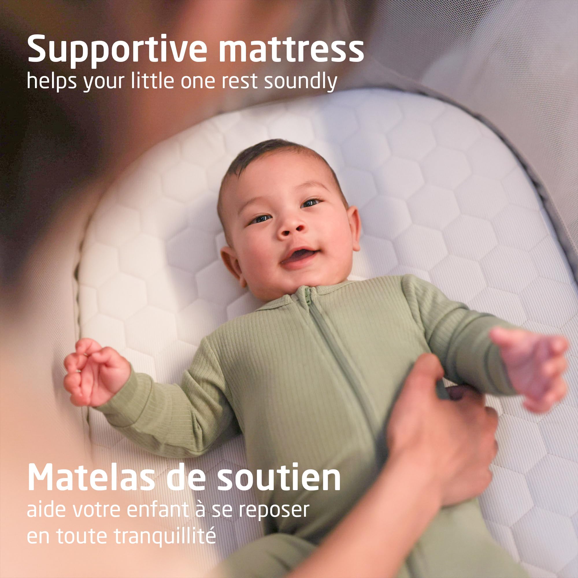 Maxi-Cosi Iora Bedside Bassinet , infant bedside sleeper crib, 4 height positions, portable & folds flat, large storage basket, includes travel bag, Horizon Sand 🍁 All In One Marketplace Canada