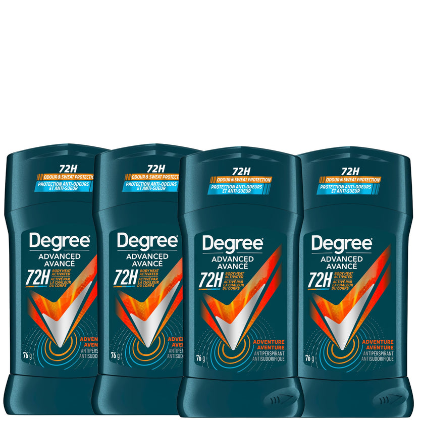 Degree Men Antiperspirant Deodorant for 72-Hour Sweat and Odour Protection, Adventure, 76g (Pack of 4) 🍁 All In One Marketplace Canada