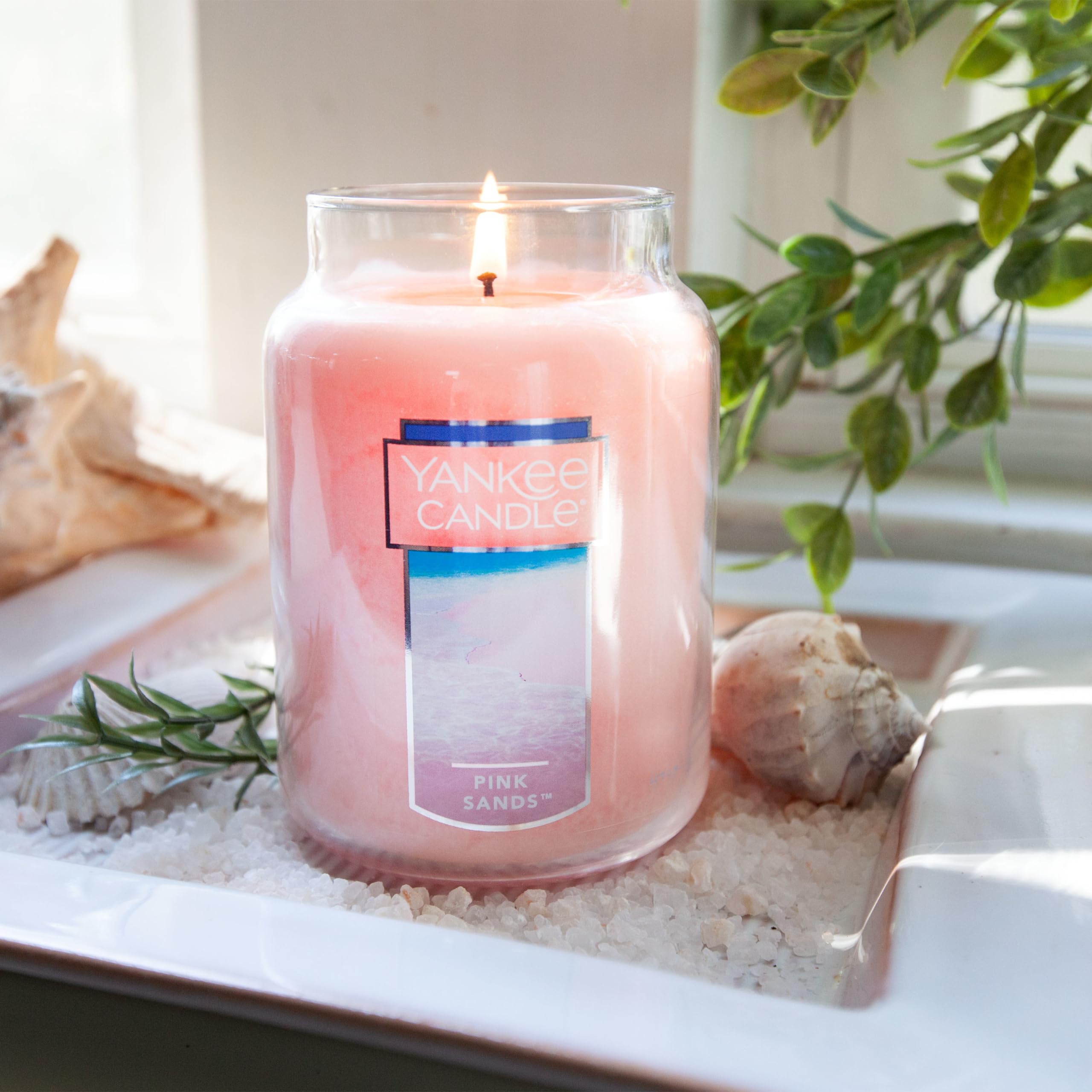 Yankee Candle Scented Candle, Pink Sands, Original Large Jar Candle, 110-150 Hours of Burn Time, 22 oz. 🍁 All In One Marketplace Canada