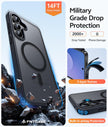 FNTCASE for Samsung-Galaxy S25 FE Case: Magnetic Translucent Matte Military Grade Drop Proof Protection Cell Phone Cover - Slim Rugged Durable Shockproof Protective Cases (Black 6.7 inch) 🍁 All In One Marketplace Canada