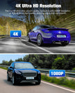 Dash Camera for Cars, 4K Dash Cam Front and Rear, Triple Car Camera with 32GB Card,Built-in IR Night Vision,2.0'' IPS Screen,170°Wide Angle,WDR,HDR,G-Sensor,24H Parking Mode, Loop Recording 🍁 All In One Marketplace Canada