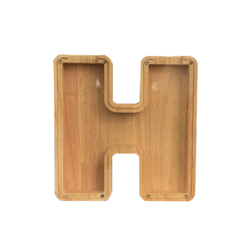 Wooden Animal & Alphabet Piggy Bank – Kids Holiday Gift, A–Z & Animal Styles