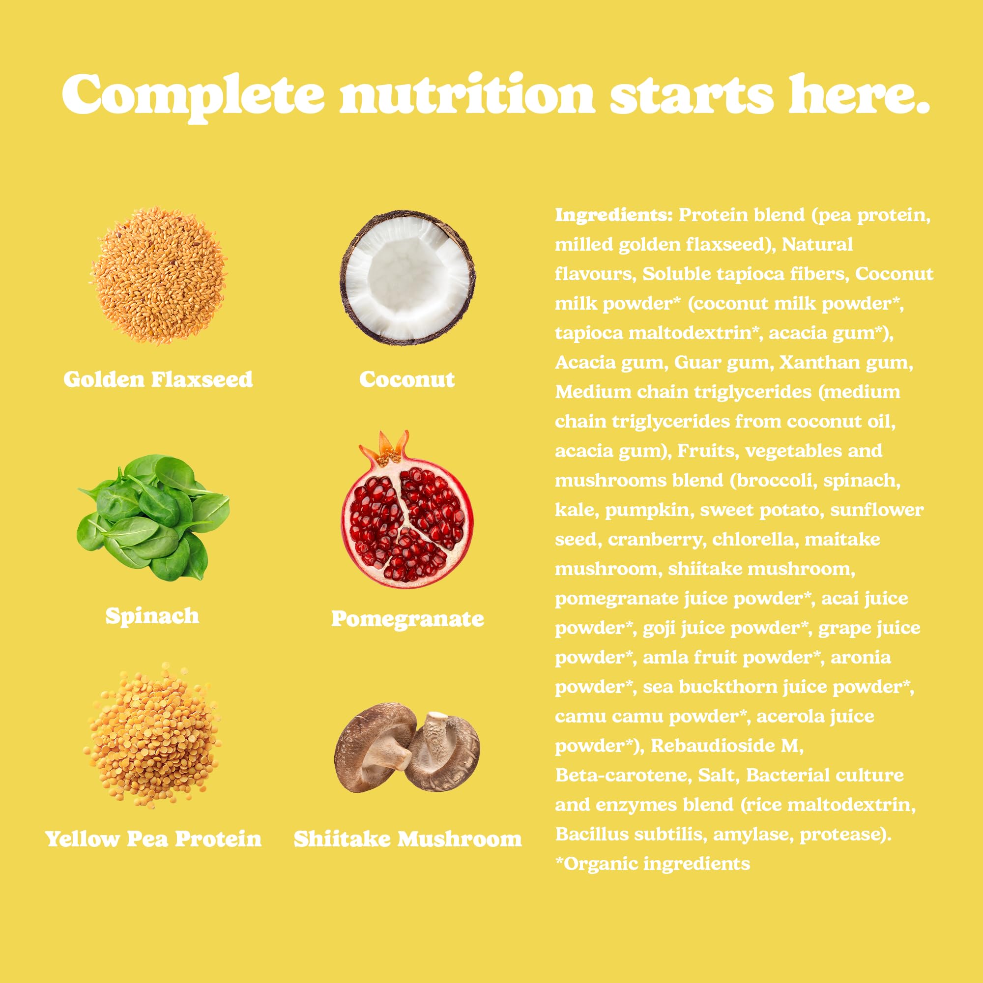 Good Protein Vegan Plant-based Protein Powder 100% Natural, Non-GMO, Dairy-free, Gluten-free, Soy-free, No Added Sugar and Nothing Artificial. Bananas & Cream All-in-One Shake 440 grams 🍁 All In One Marketplace Canada