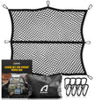 AUTOWN Cargo Net for Pickup Truck Bed - Stretchable 4'x4' to 7'x7', High Elastic Fine Mesh 1''x1'' with 8 Metal Carabiners - Ideal for ATV, SUV, UTV, Truck and Boat Use (Single Layer) 🍁 All In One Marketplace Canada