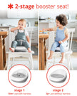 Skip Hop Booster Seat for Dining Table, Sleek Seat Booster, Grey/White 🍁 All In One Marketplace Canada