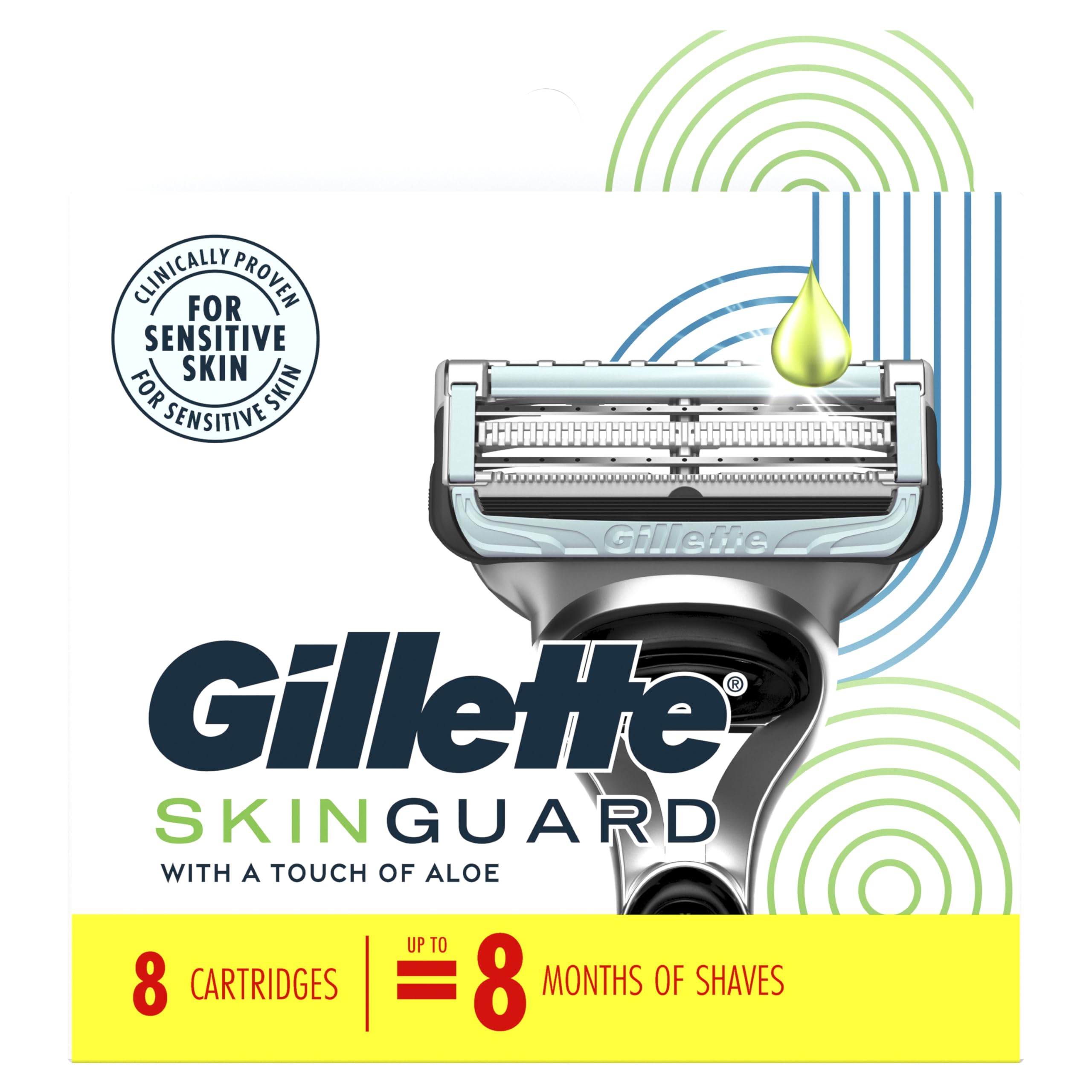 Gillette Skinguard Men's Razor Blade Refill, 8 Blade Refills 🍁 All In One Marketplace Canada