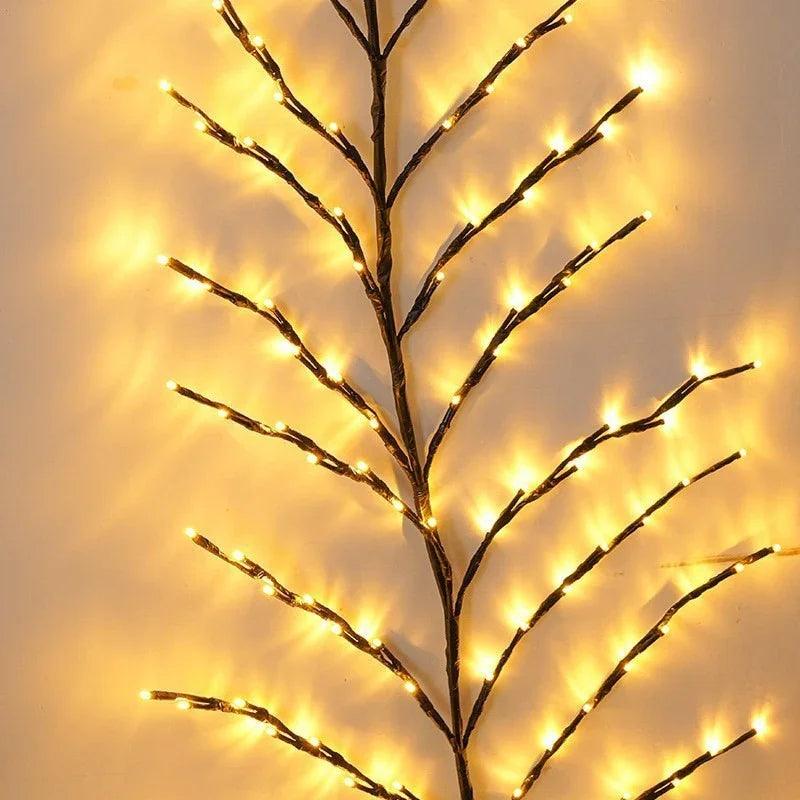 LED Christmas Leaves Rattan Lamp Bedroom Indoor Lighting