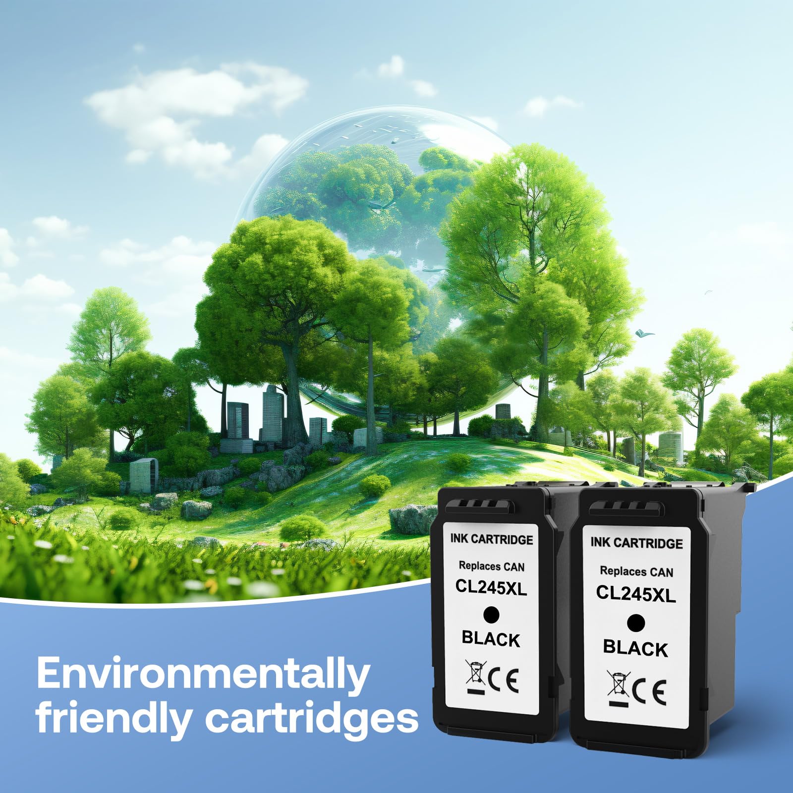 SGSUBY 245XL Black Ink Cartridge Replacement for Canon Ink 245XL PG-243 XL PG-245 XL Compatible with Canon Pixma MX490 MX492 TR4520 MG3022 MG2522 MG2920 MG2420 MG2520 TS3322 Remanufactured (2 Black) 🍁 All In One Marketplace Canada