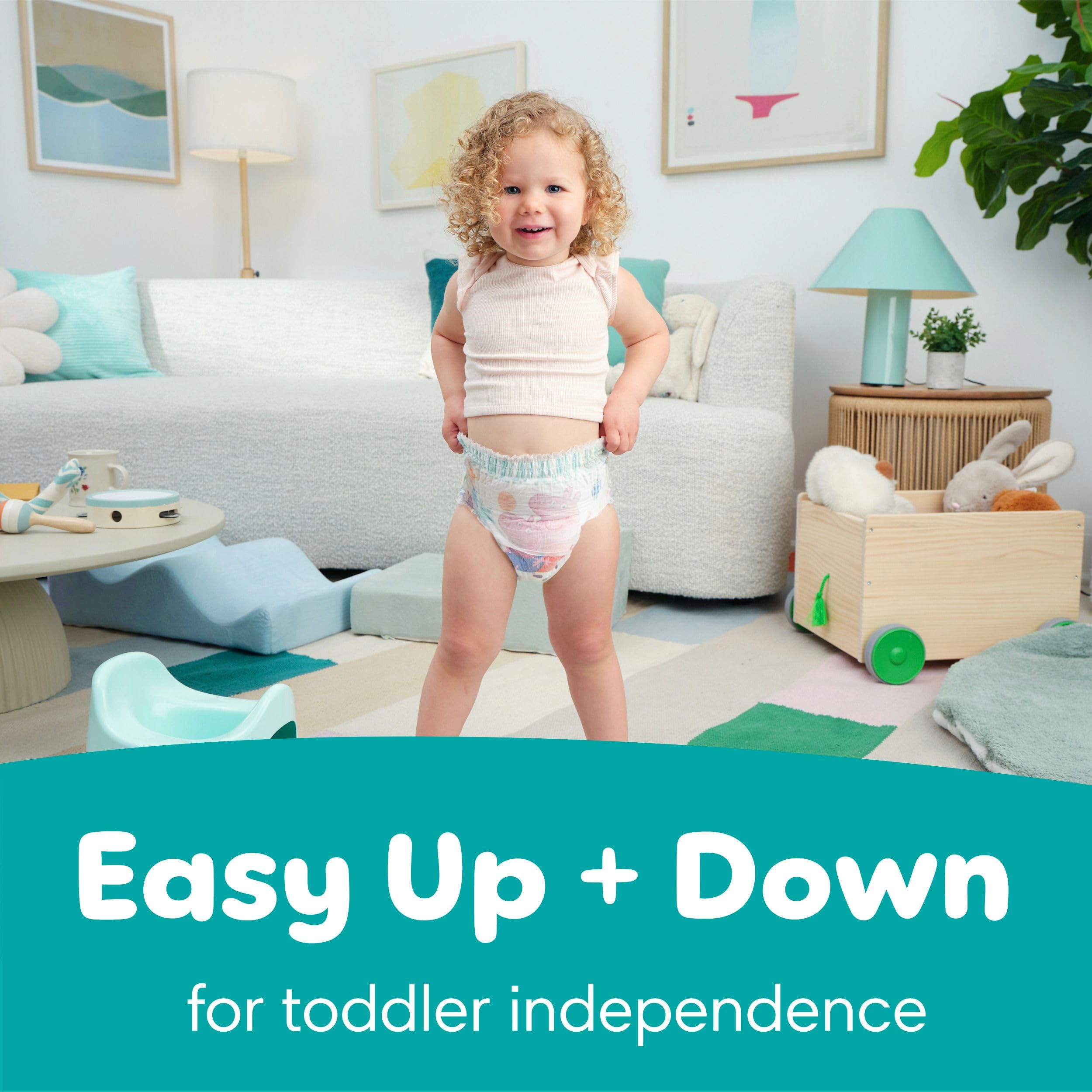 Pampers Easy Ups Girls & Boys Potty Training Pants, Size 7 (5T6T), Peppa Absorbent Training Underwear, Up to 100% Leakproof Day and Night, Hypoallergenic, 1 Pack (Count of 70) 🍁 All In One Marketplace Canada