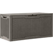YITAHOME 100 Gallon Large Resin Deck Box Outdoor Storage Boxes for Patio Furniture, Outdoor Cushions, Garden Tools and Pool Supplies-Waterproof,Lockable (Taupe) 🍁 All In One Marketplace Canada