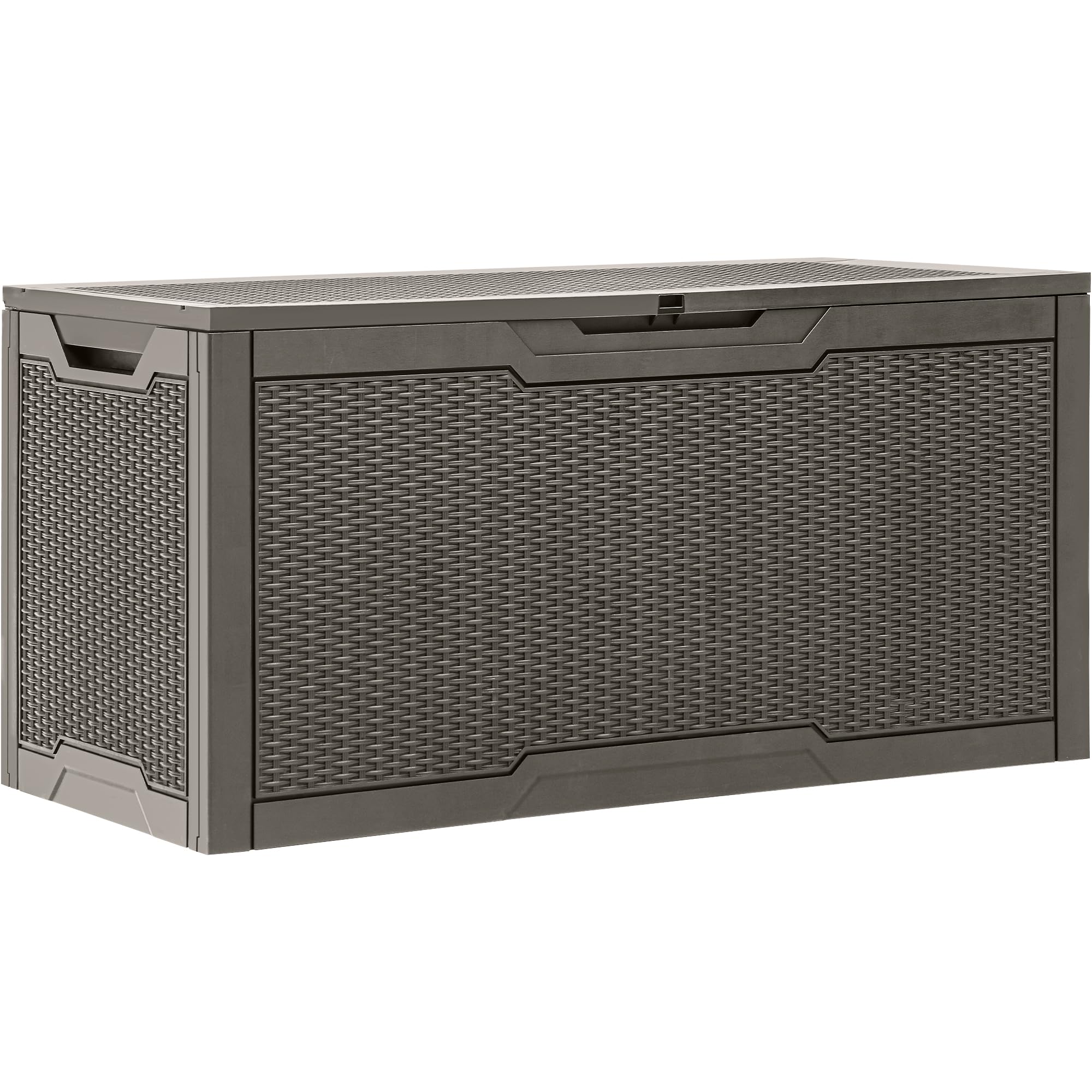 YITAHOME 100 Gallon Large Resin Deck Box Outdoor Storage Boxes for Patio Furniture, Outdoor Cushions, Garden Tools and Pool Supplies-Waterproof,Lockable (Taupe) 🍁 All In One Marketplace Canada