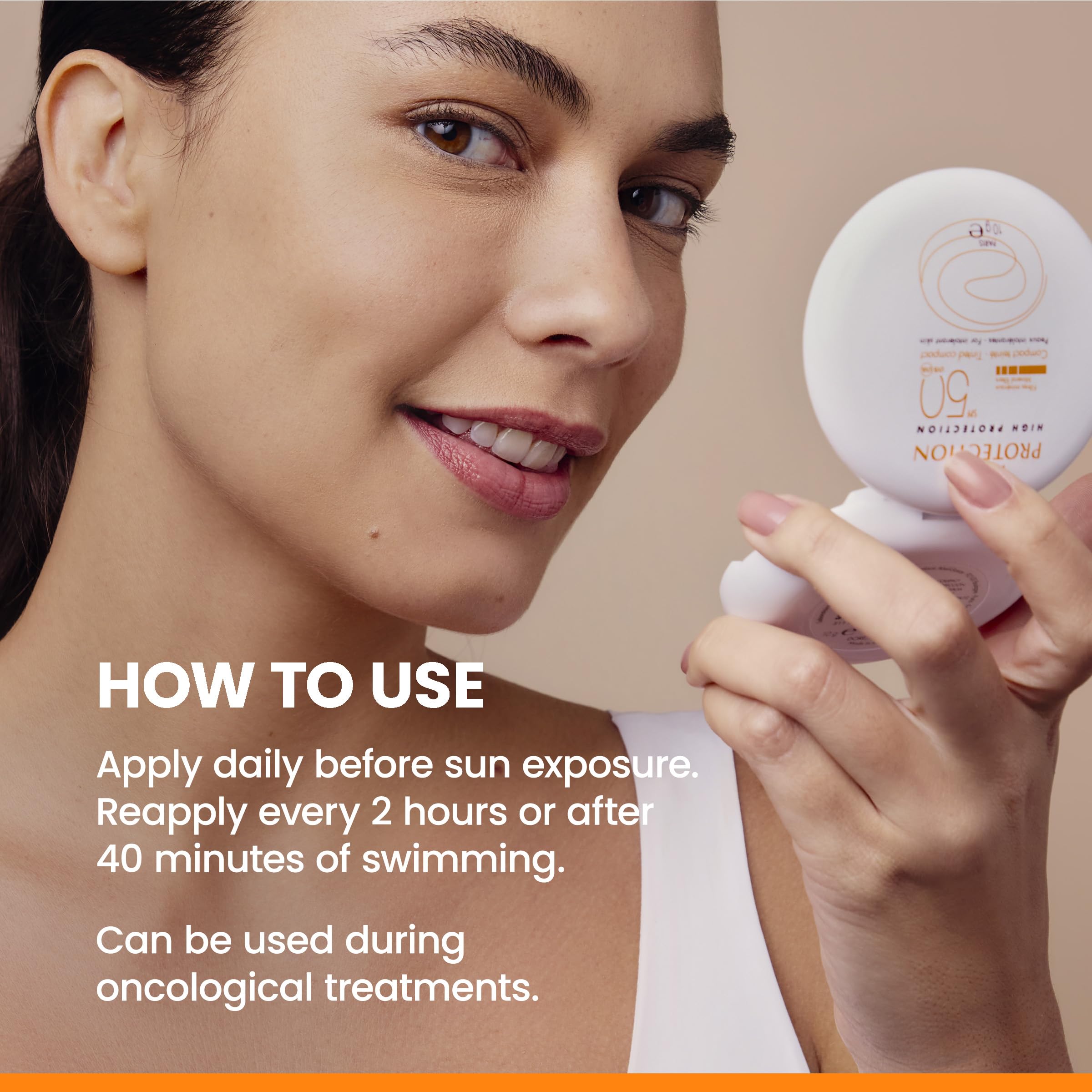 Eau Thermale Avène High Protection Beige Tinted Compact, Broad Spectrum SPF 50+, UVA/UVB Blue Light Protection, Water Resistant, Non-Greasy, 10 g 🍁 All In One Marketplace Canada