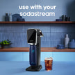 SodaStream - Fizz & Go Cool Bottle | Stainless Steel Carbonating Water Bottle | Keeps Drinks Cold 12 Hrs | Cupholder Friendly | Compatible with Pink CO2 cylinder machines | Blueberry color | 0.9L 🍁 All In One Marketplace Canada