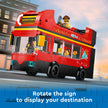 LEGO City Red Double-Decker Sightseeing Bus Toy Vehicle Set, Birthday Gift for 7 Year Olds, London Bus, for Kids, Double-Decker Bus Toy, 5 Characters Including a Baby and Stroller, 60407 🍁 All In One Marketplace Canada