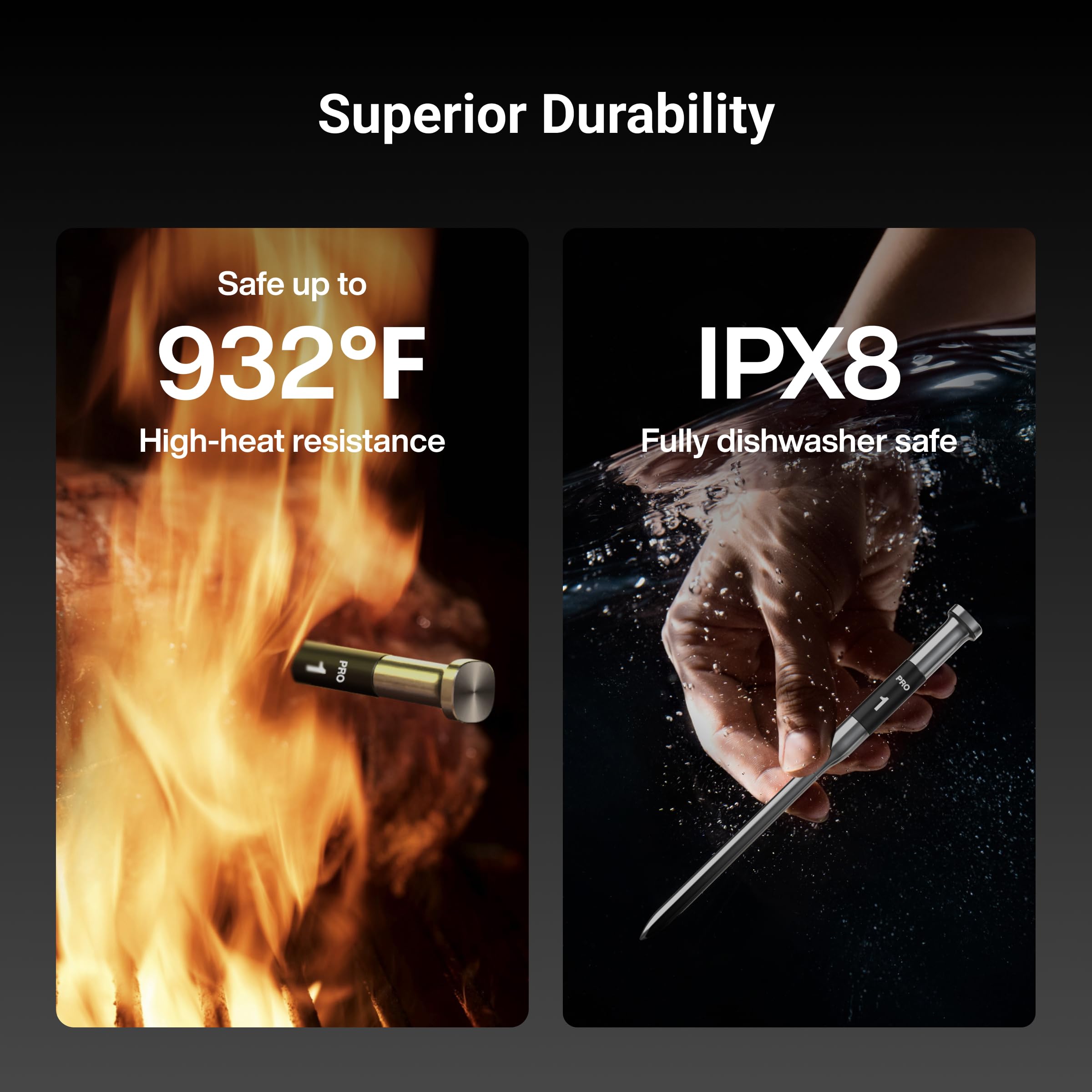 ThermoMaven Wireless Meat Thermometer, 10X Enhanced Signal and Stability with Sub-1G, Standalone Base with Display & Control, Certified Accuracy ±0.5°F, WiFi Unlimited Range for BBQ, Oven,Smoker,Grill 🍁 All In One Marketplace Canada