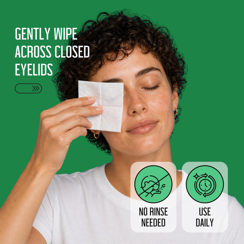 Tea Tree Eyelid Wipes – 100 Tea Tree Oil Eye Wipes for People with Dry Eyes & Allergies – Gentle Eyelid Cleanser with Hyaluronic Acid – Individually Wrapped & Biodegradable 🍁 All In One Marketplace Canada