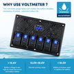 Kohree 6 Gang 12V Switch Panel with Dual QC3.0 USB Slot Socket 🍁 All In One Marketplace Canada