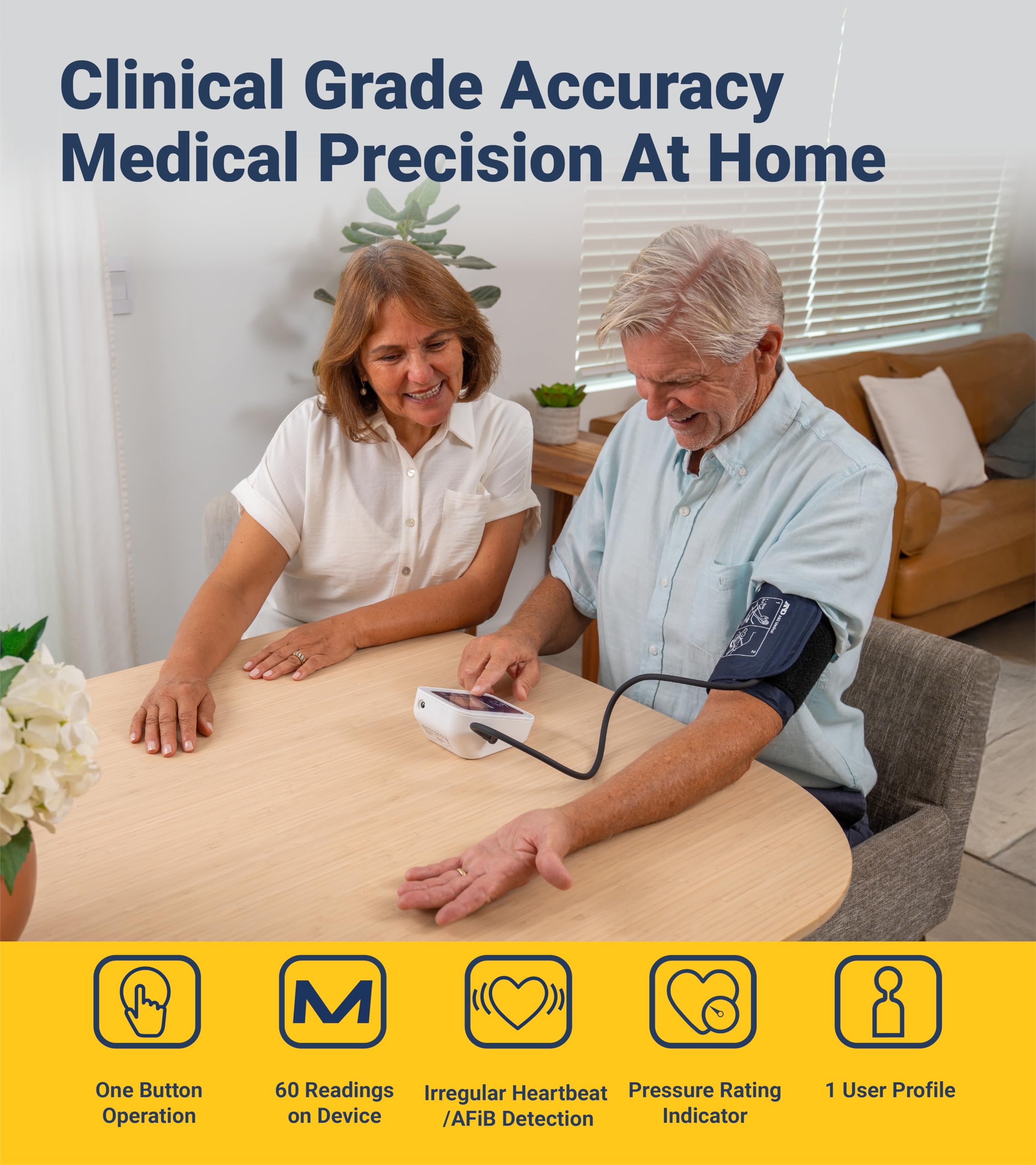 A&D Medical Blood Pressure Monitor for Home Use - UA-651CN - Upper Arm Precise BP Machine - Wide Range Cuff (8.6–16.5” / 22-42 cm) Easy To Use, One Click Operation, Adults, AA Batteries, 1-User 🍁 All In One Marketplace Canada
