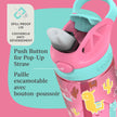 Contigo Kids Aubrey Straw Water Bottle with Leak-Proof Lid, BPA-Free Plastic, Dishwasher Safe, Azalea Jade Llama, 14 oz (414 mL) 🍁 All In One Marketplace Canada