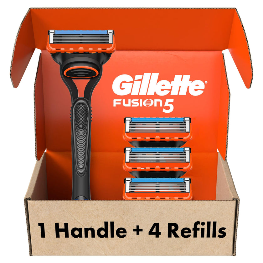 Gillette Razors, Fusion 5 Razor Men, 5-Blade, 1 Handle + 4 Refill 🍁 All In One Marketplace Canada